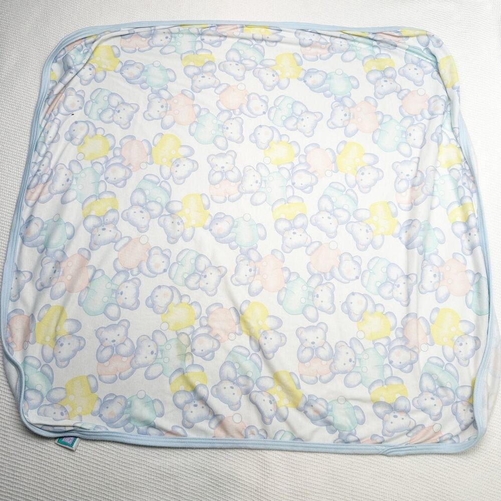 Vintage Little Me baby blanket with pastel bears
